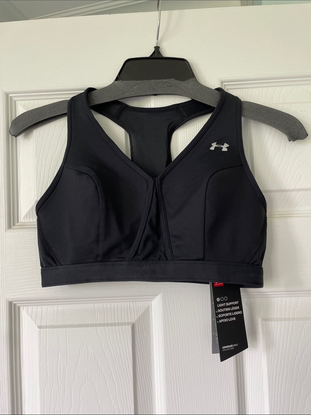 NWT Under Armour Black Racerback High-Impact Sports Bra